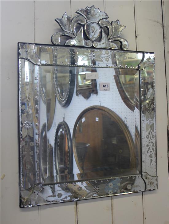 Venetian style toilet mirror